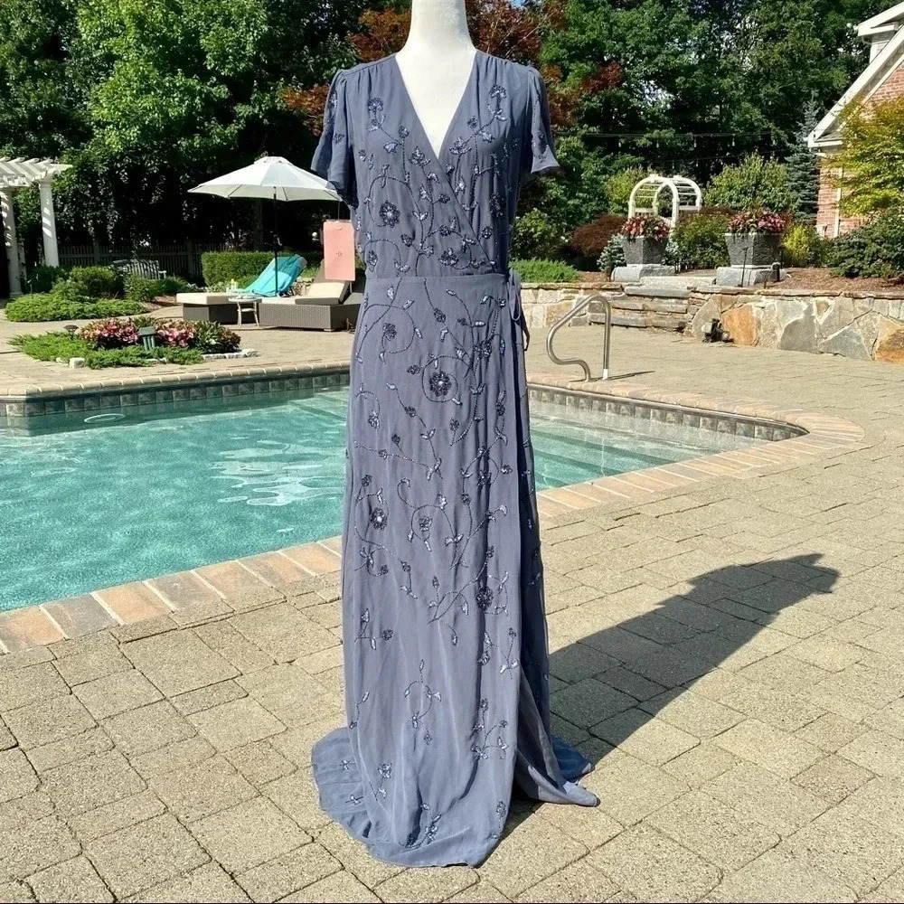 New BHLDN Plymouth Beaded Formal Maxi Dress 4
